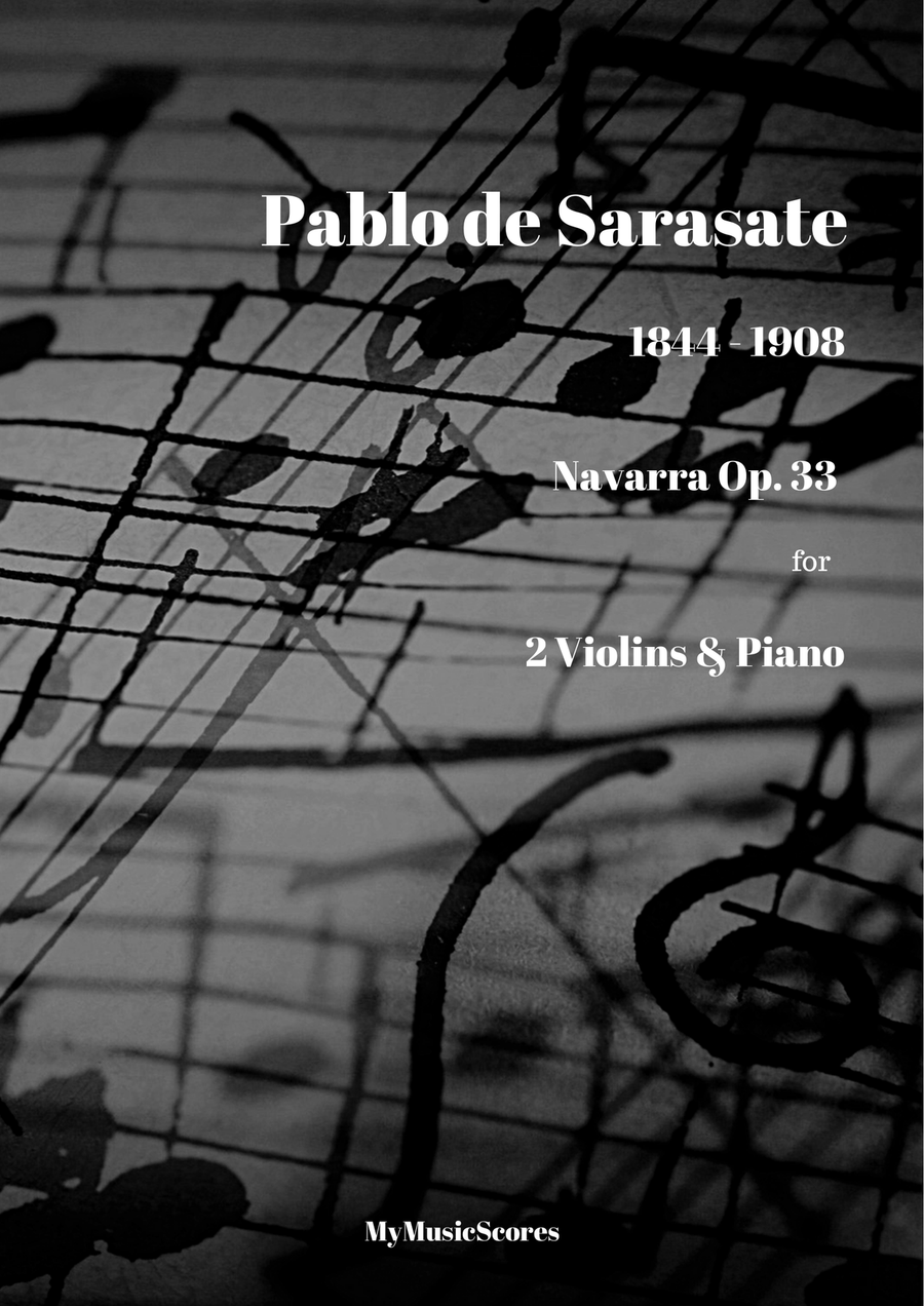 Sarasate Navarra Op. 33 for 2 Violins and Piano String Duet scores gallery preview page 1