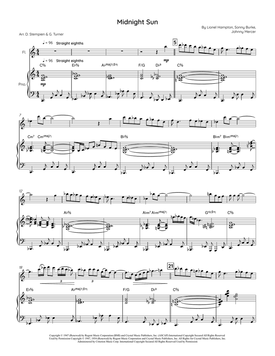Midnight Sun Midnight Sun Flute scores gallery preview page 1
