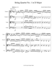 String Quartet No. 1 in D Major