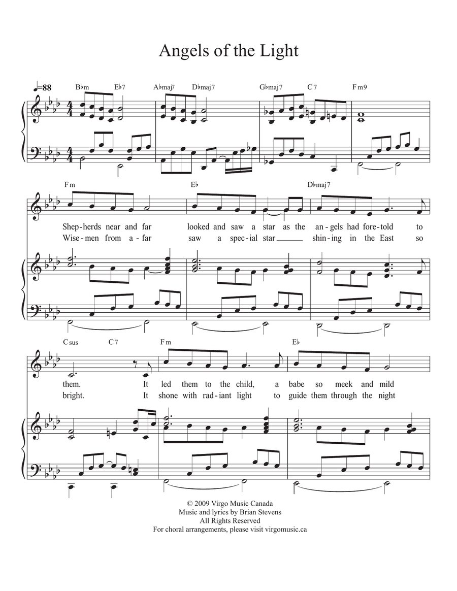 Angels of the Light Angels of the Light Piano, Vocal scores gallery preview page 1