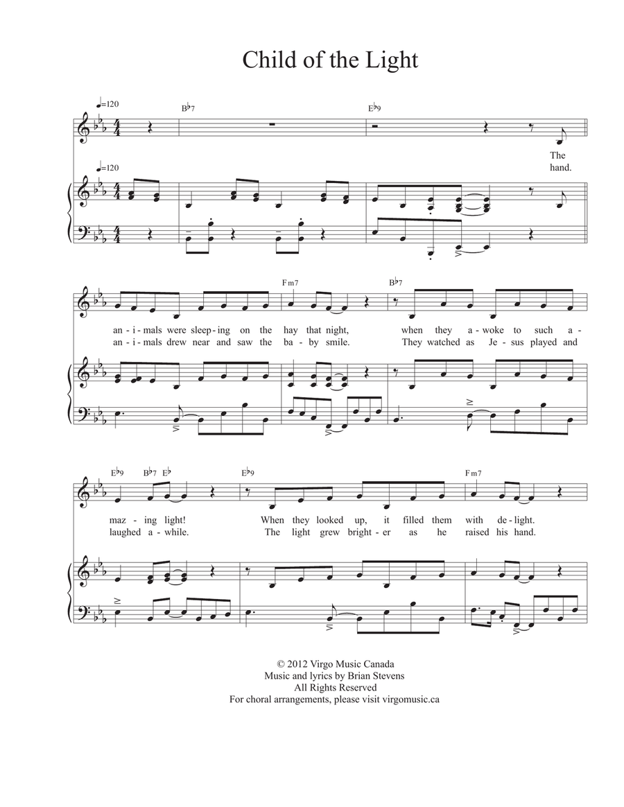 Child of the Light Child of the Light Piano, Vocal scores gallery preview page 1