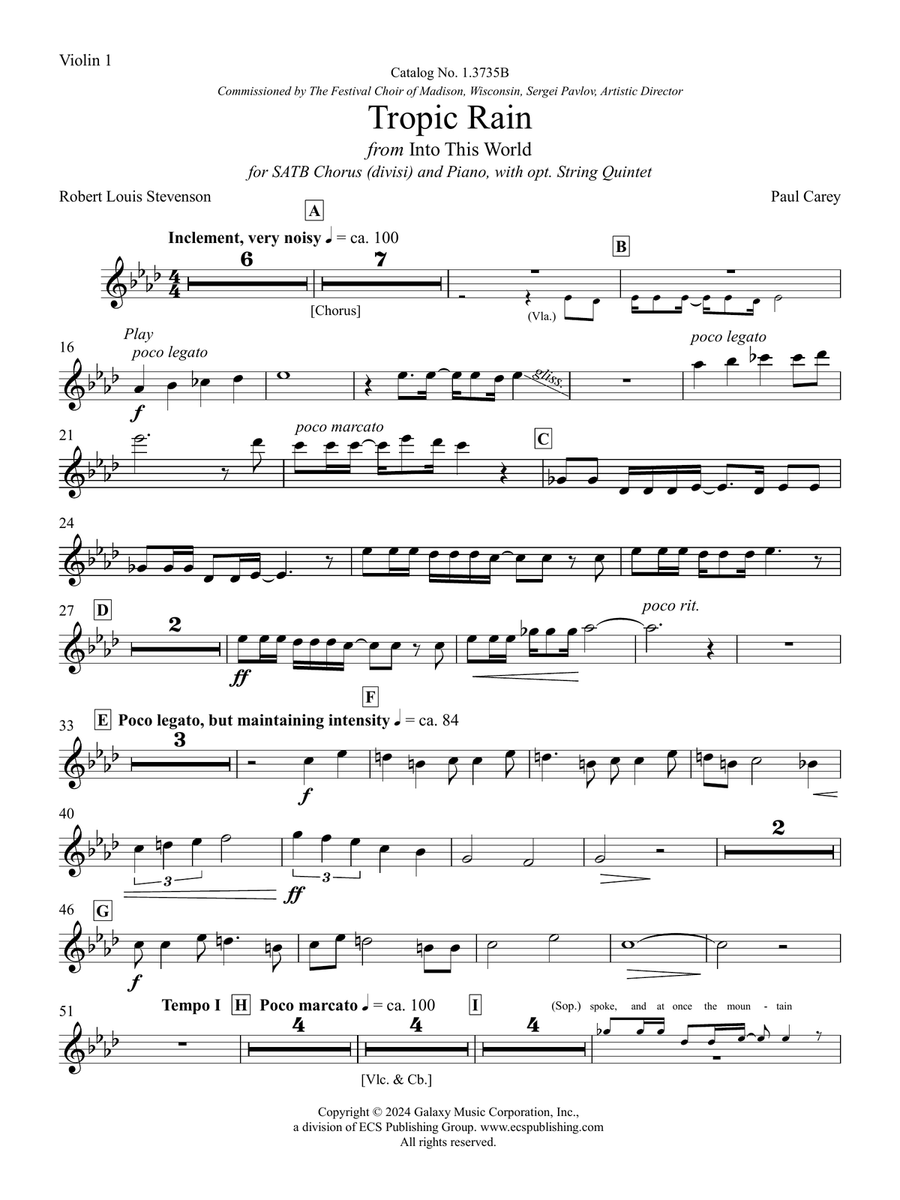 Tropic Rain Tropic Rain Choir scores gallery preview page 1
