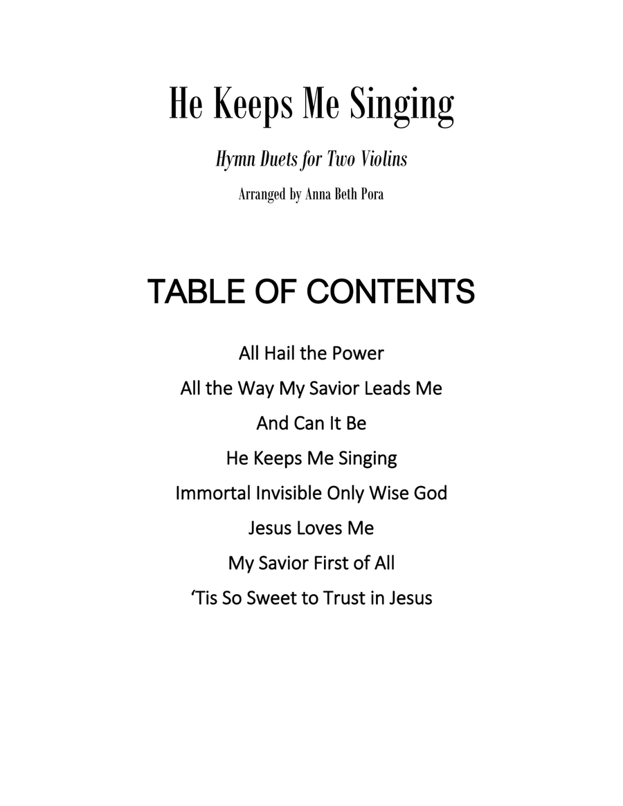 He Keeps Me Singing String Duet scores gallery preview page 1