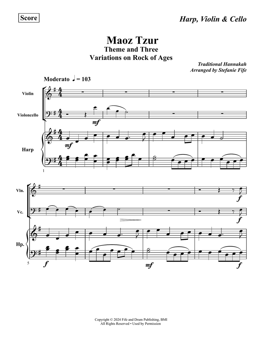 Maoz Tzur - Rock of Ages Maoz Tzur - Rock of Ages Small Ensemble scores gallery preview page 1