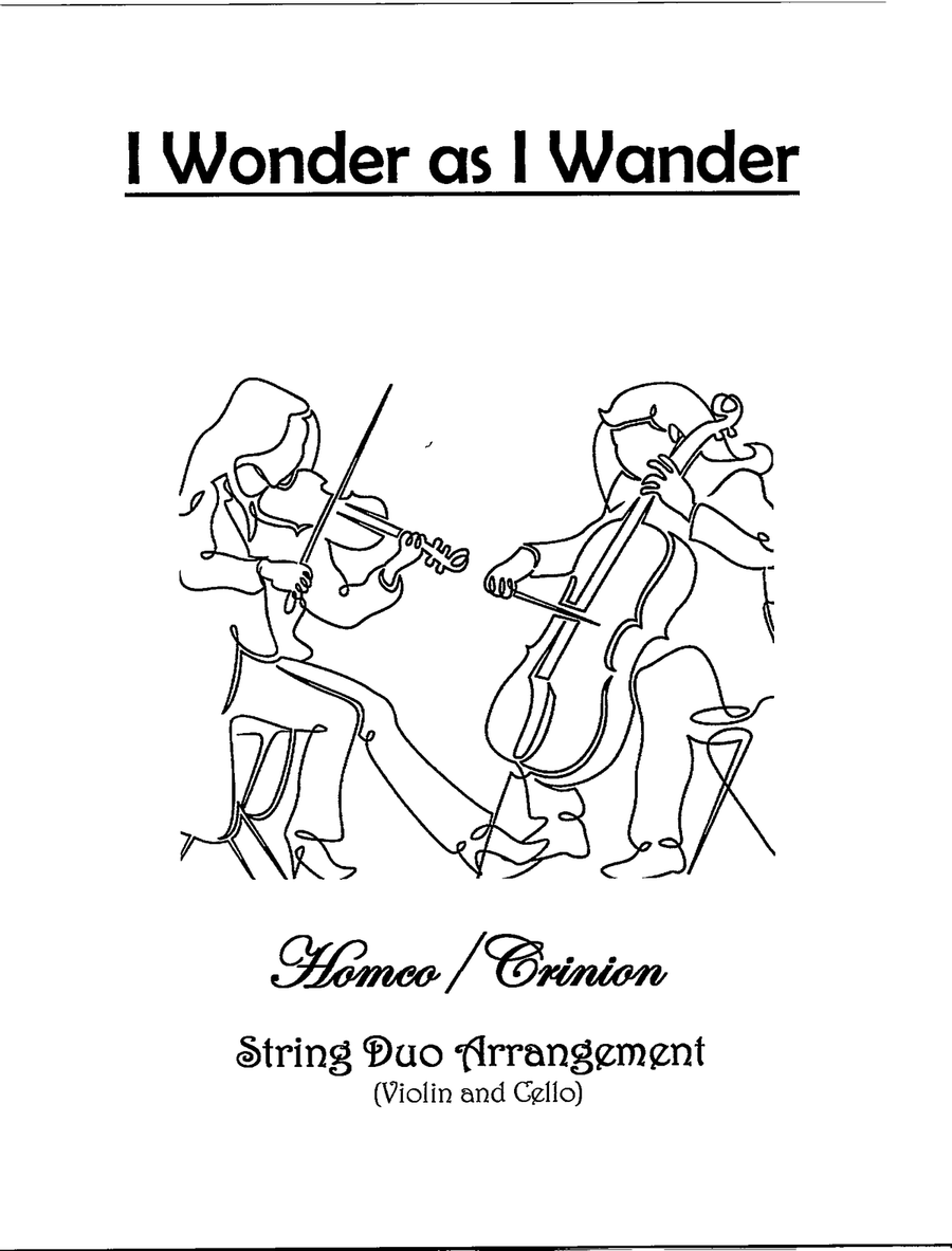 I Wonder As I Wander I Wonder As I Wander String Duet scores gallery preview page 1