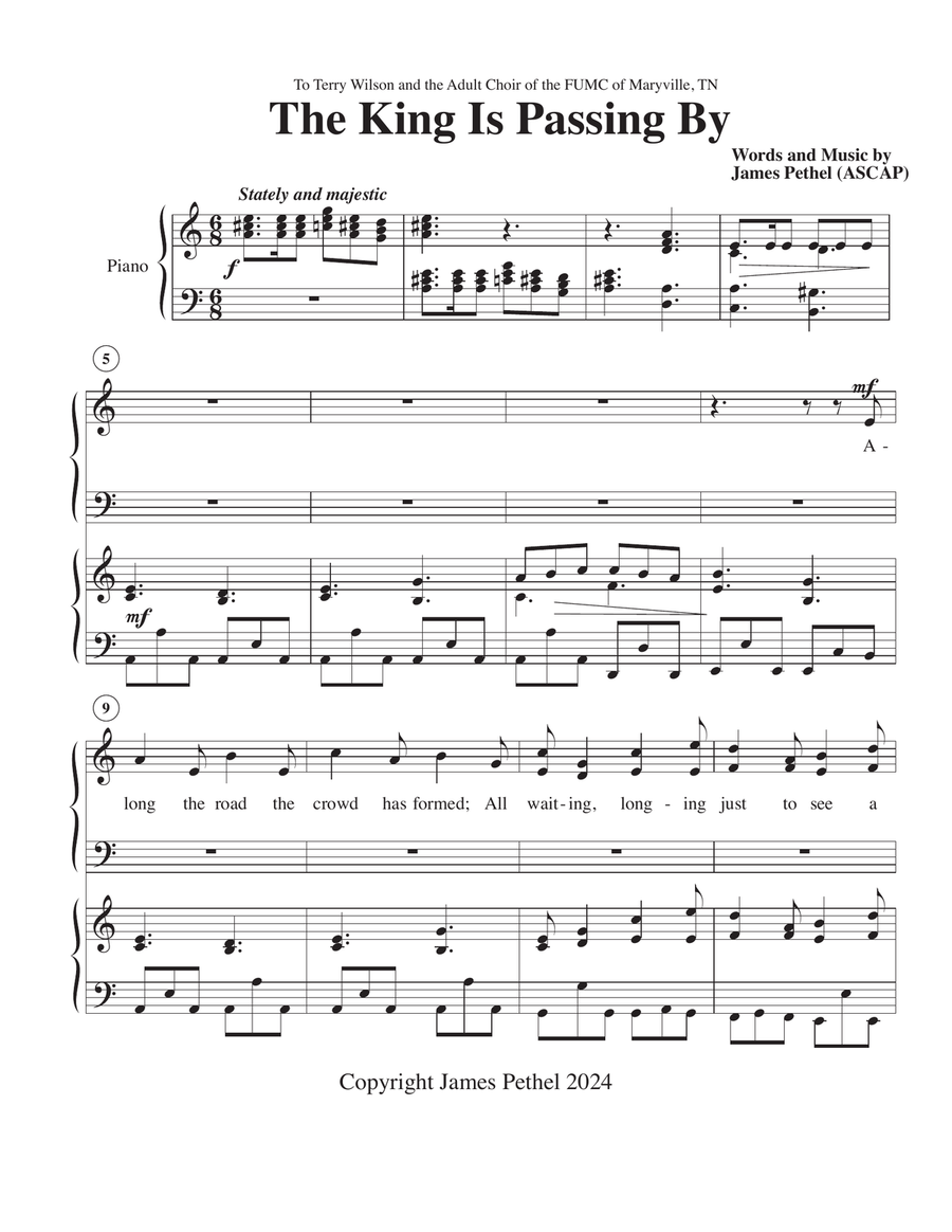 The King Is Passing By The King Is Passing By 4-Part scores gallery preview page 1