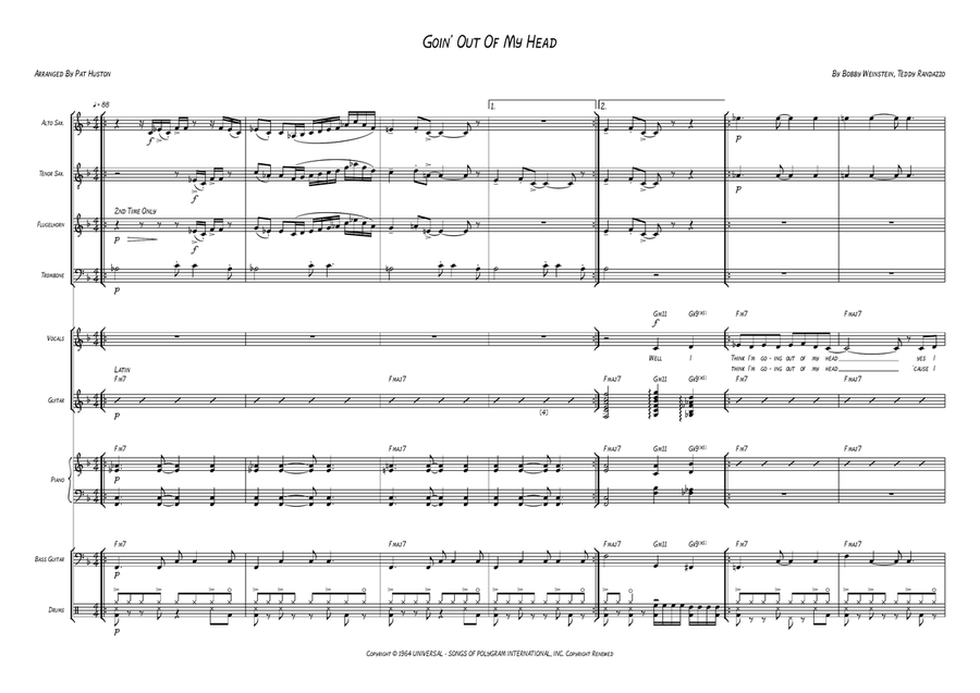 Goin' Out Of My Head Goin' Out Of My Head Jazz Ensemble scores gallery preview page 1