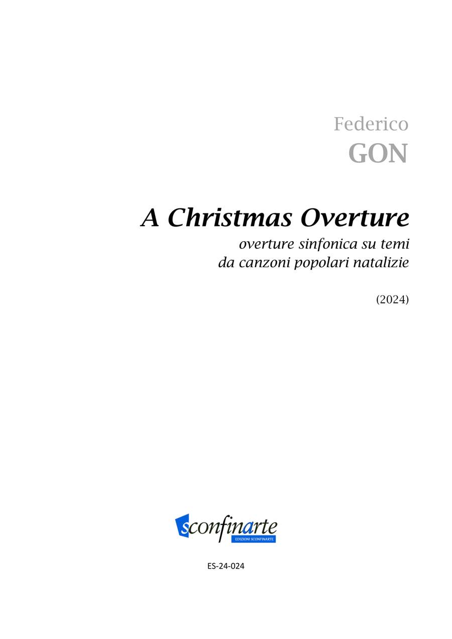 Federico Gon : A Christmas Overture - Score Only Full Orchestra scores gallery preview page 1