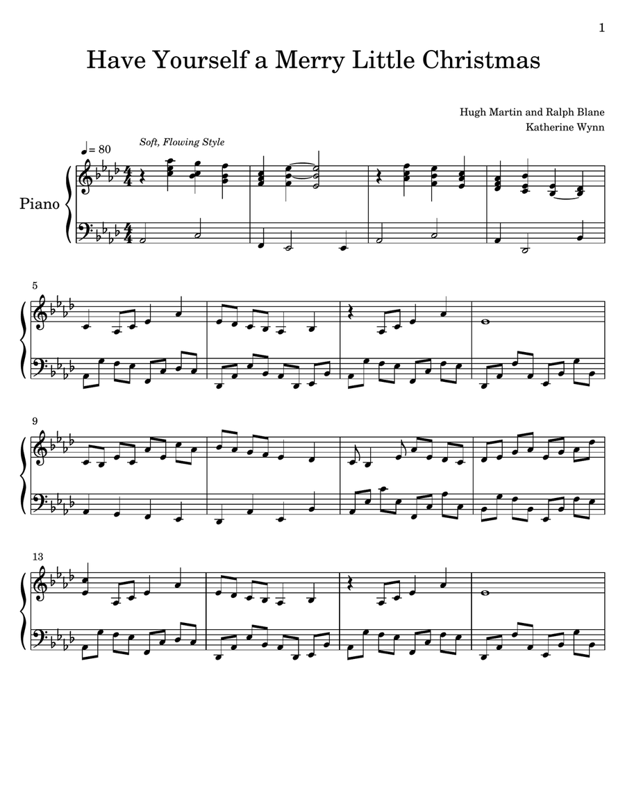 Have Yourself A Merry Little Christmas Piano Solo scores gallery preview page 1