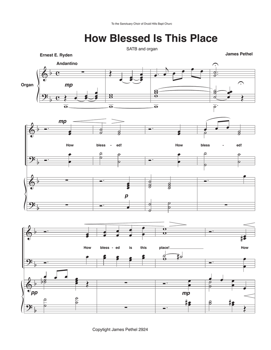 How Blessed Is This Place 4-Part scores gallery preview page 1