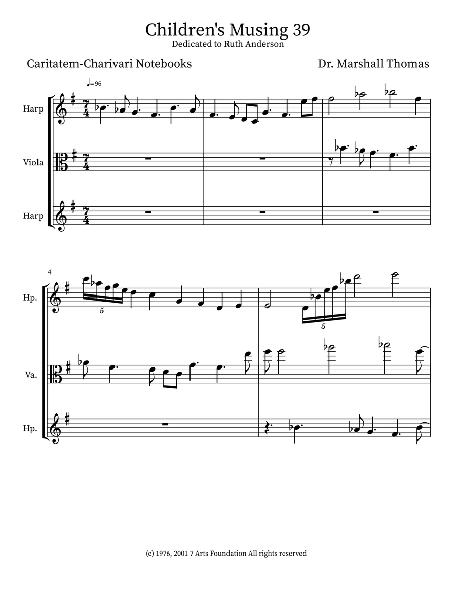 Thinker's Musing 2 Thinker's Musing 2 Small Ensemble scores gallery preview page 1