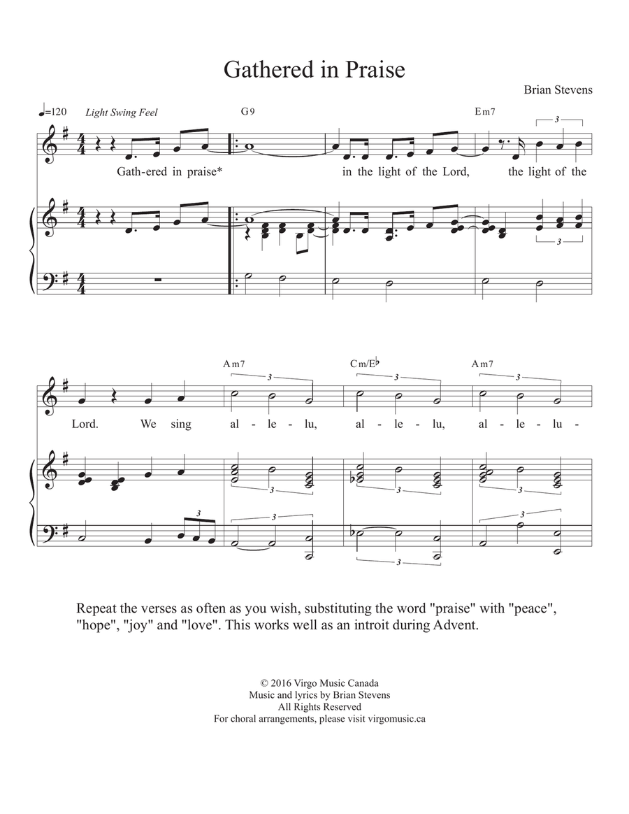 Gathered in Praise Gathered in Praise Piano, Vocal scores gallery preview page 1