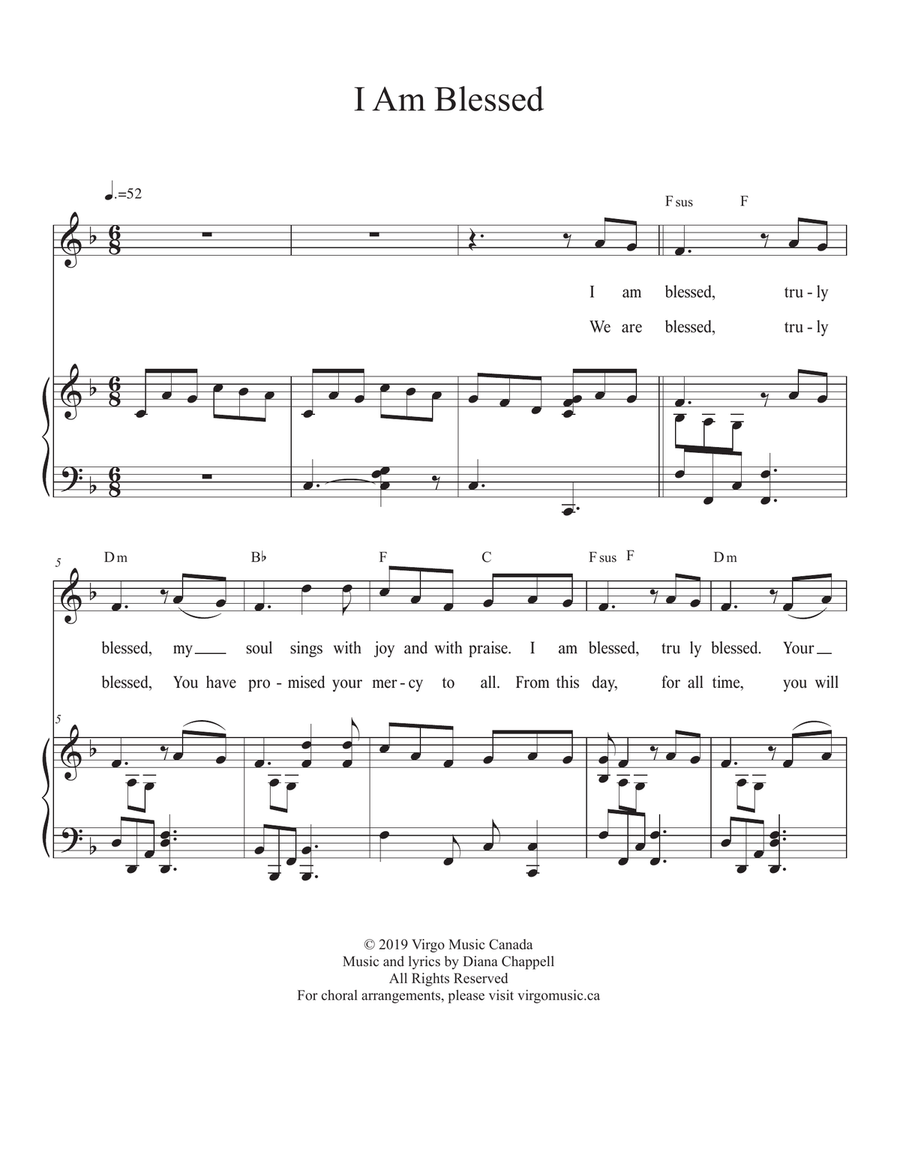I Am Blessed I Am Blessed Piano, Vocal scores gallery preview page 1