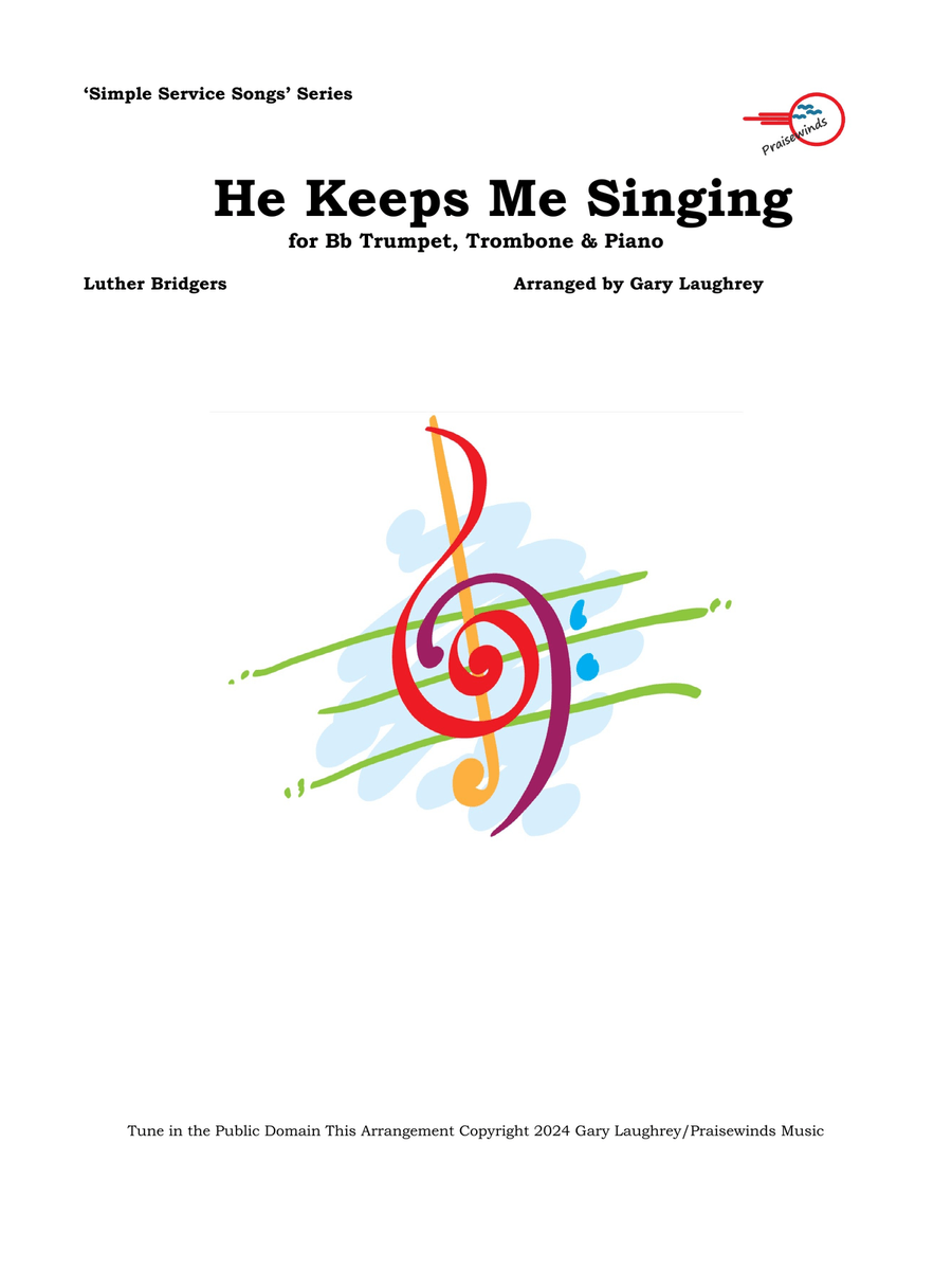 He Keeps Me Singing Brass Duet scores gallery preview page 1
