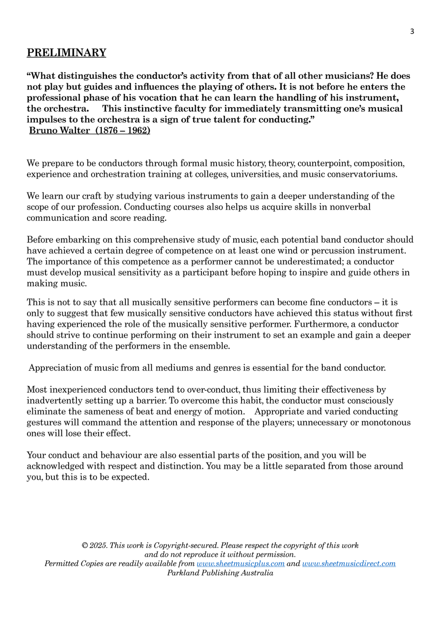 THE CONDUCTOR'S HANDBOOK Brass Band scores gallery preview page 3