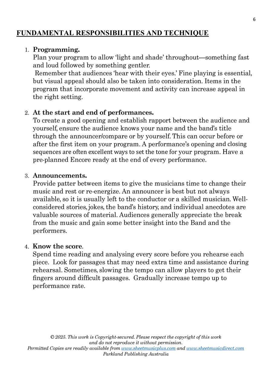 THE CONDUCTOR'S HANDBOOK Brass Band scores gallery preview page 6