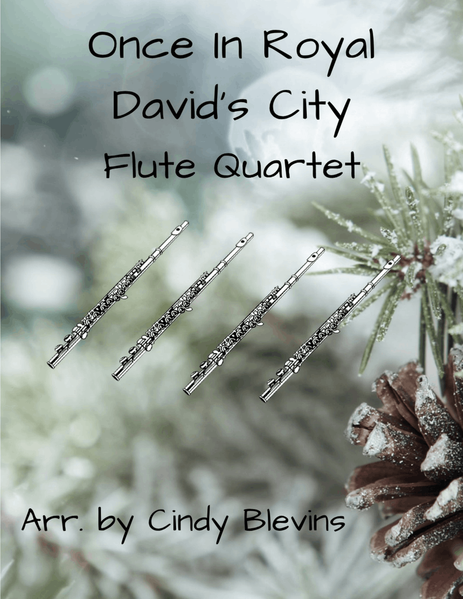 Once In Royal David's City, for Flute Quartet Flute Quartet scores gallery preview page 1