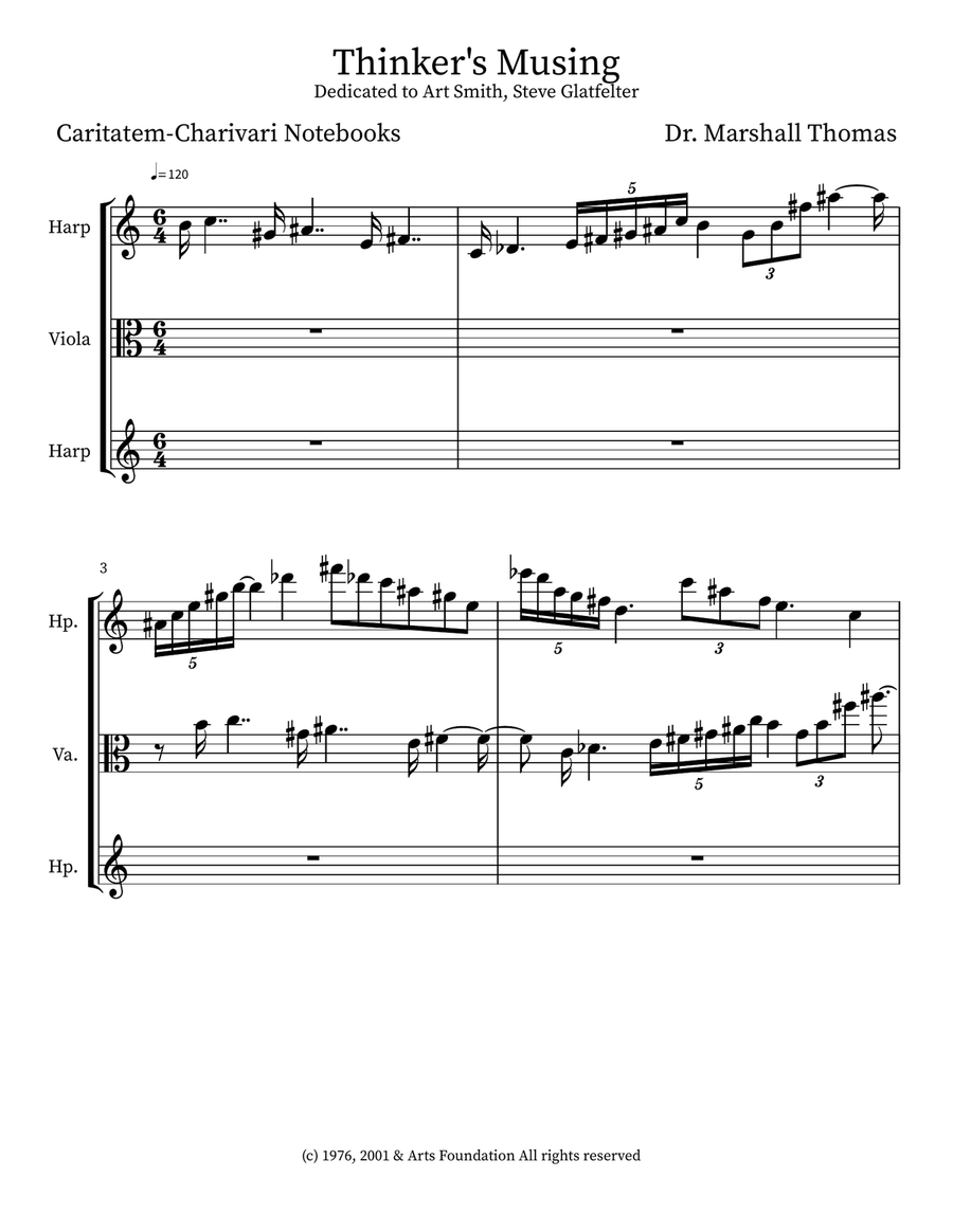 Thinker's Musing Thinker's Musing Small Ensemble scores gallery preview page 1