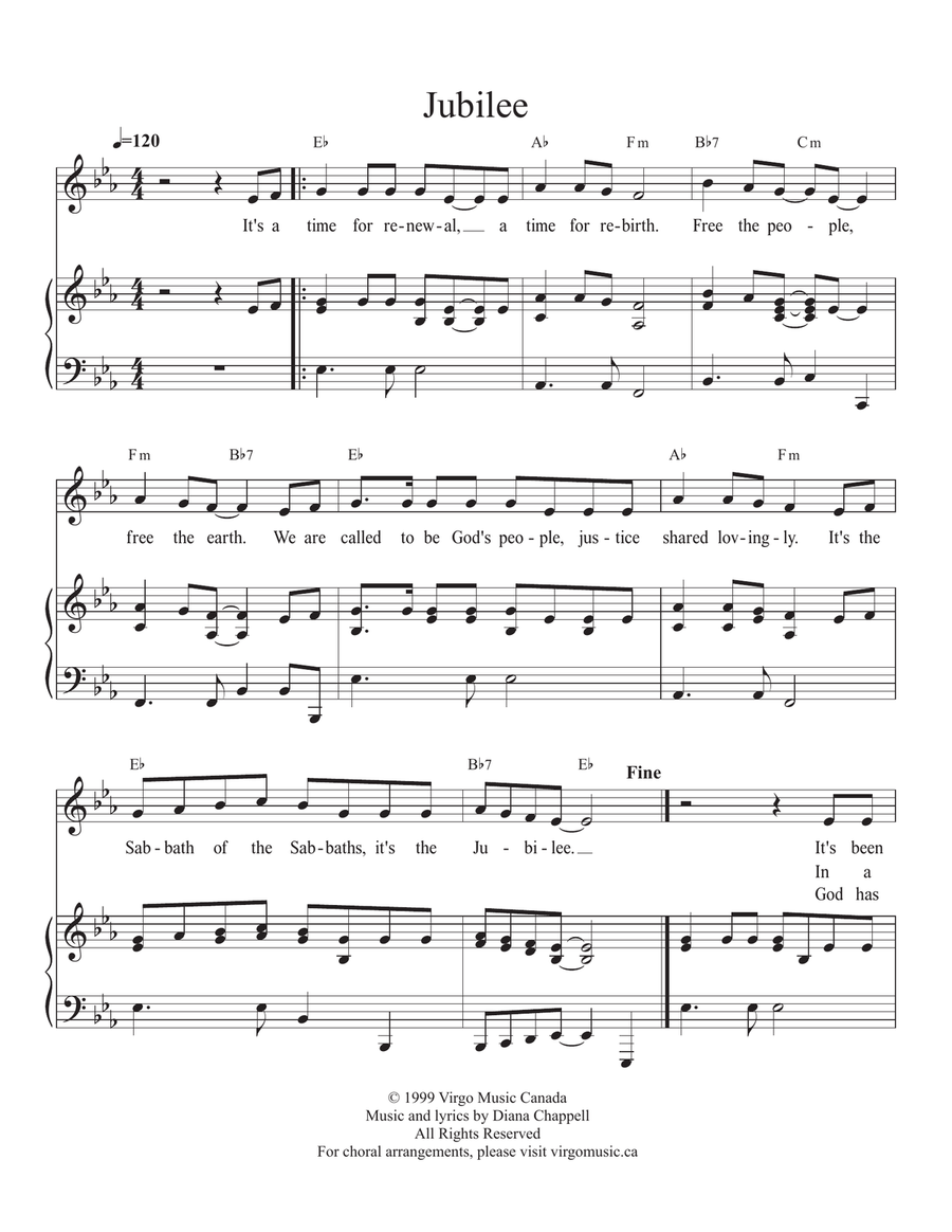 Jubilee Jubilee Piano, Vocal scores gallery preview page 1