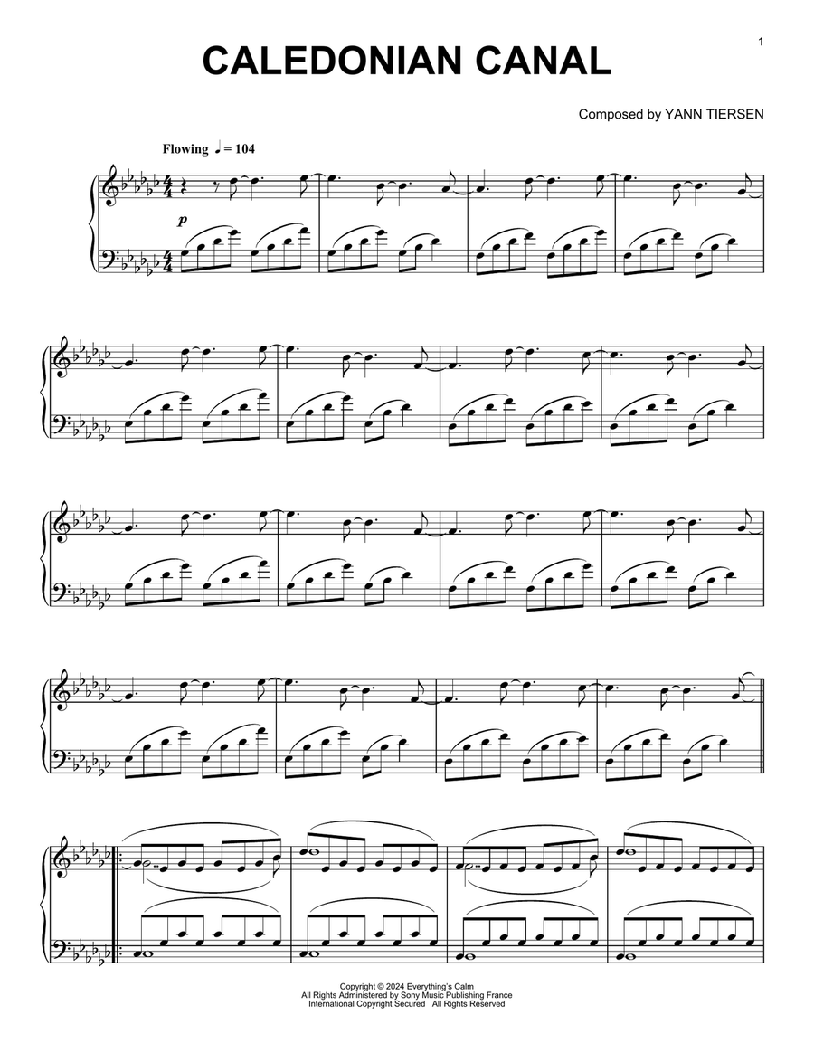 Caledonian Canal Caledonian Canal Piano Solo scores gallery preview page 1