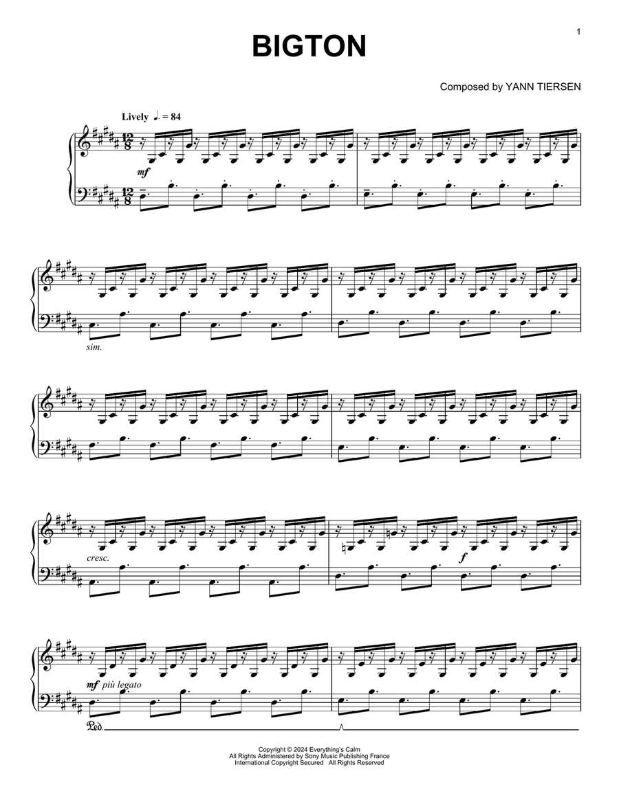 Bigton Piano Solo scores gallery preview page 1
