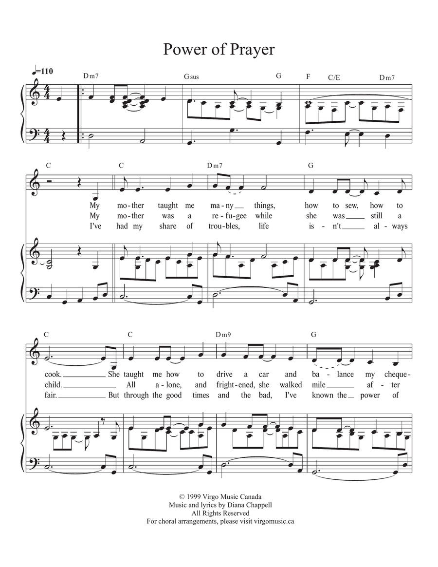 Power of Prayer Power of Prayer Piano, Vocal scores gallery preview page 1