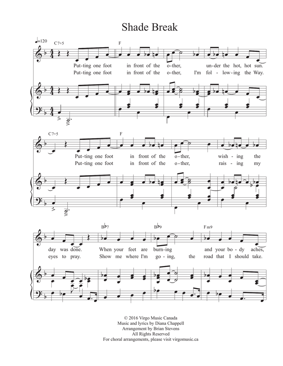 Shade Break Shade Break Piano, Vocal scores gallery preview page 1