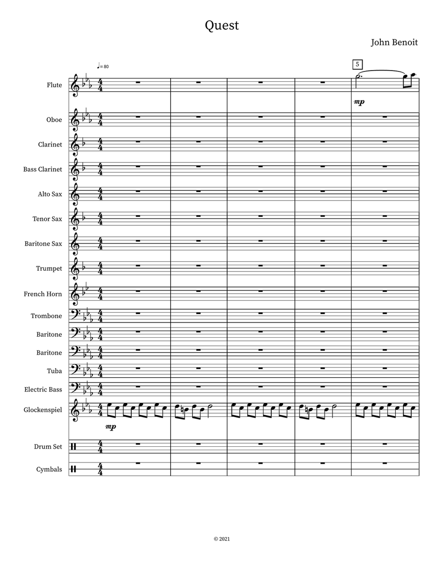Quest Quest Concert Band scores gallery preview page 1