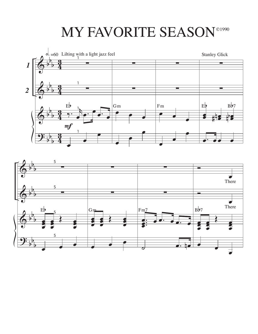 My Favorite Season My Favorite Season Piano, Vocal scores gallery preview page 1