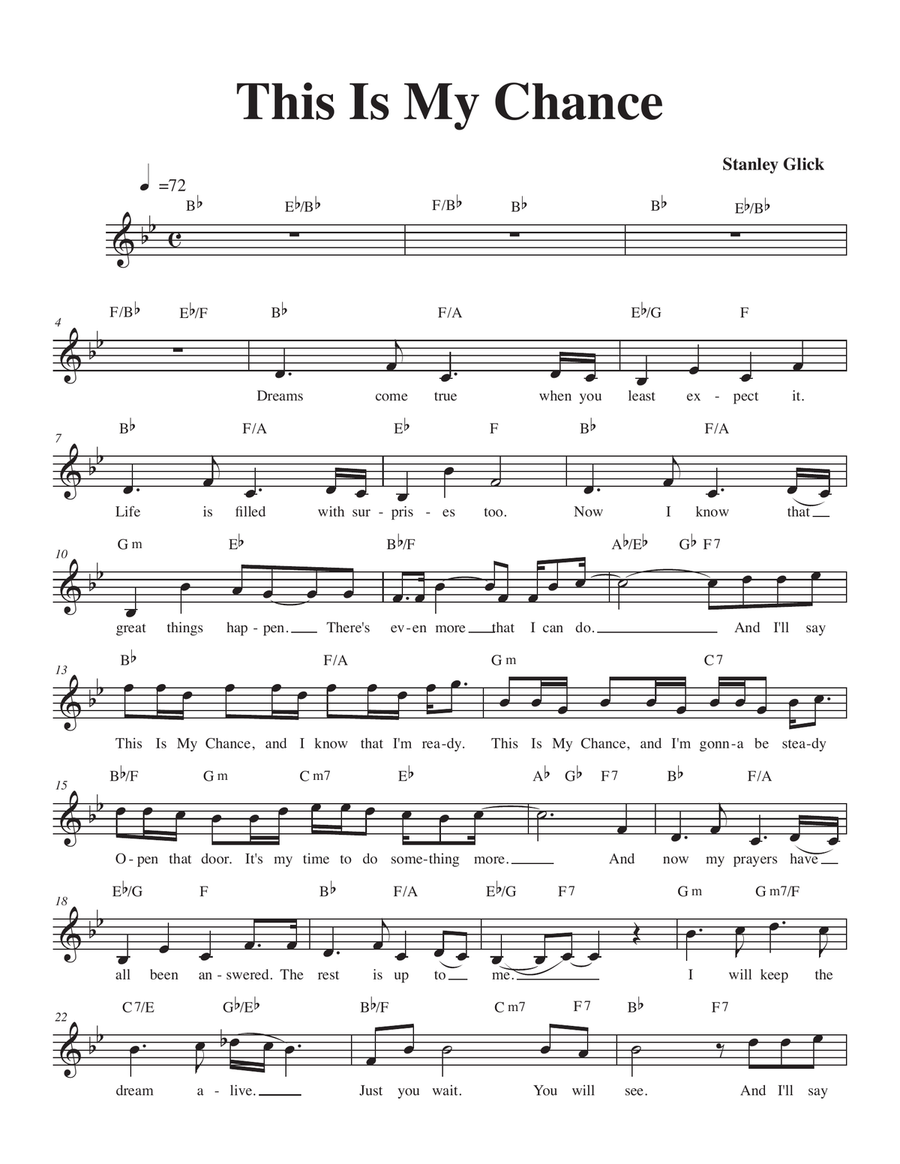 This Is My Chance This Is My Chance Piano, Vocal scores gallery preview page 1