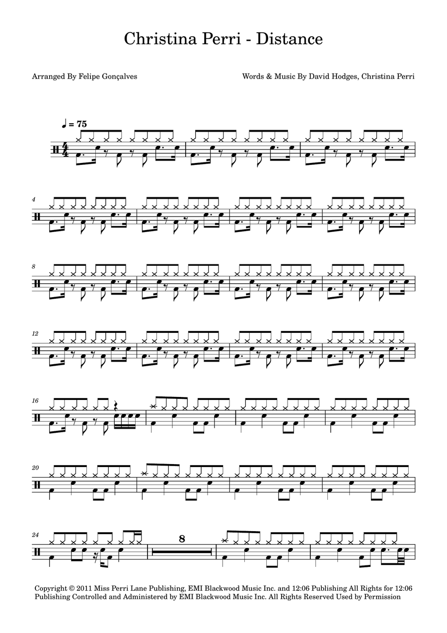 Distance Distance Drum Set scores gallery preview page 1