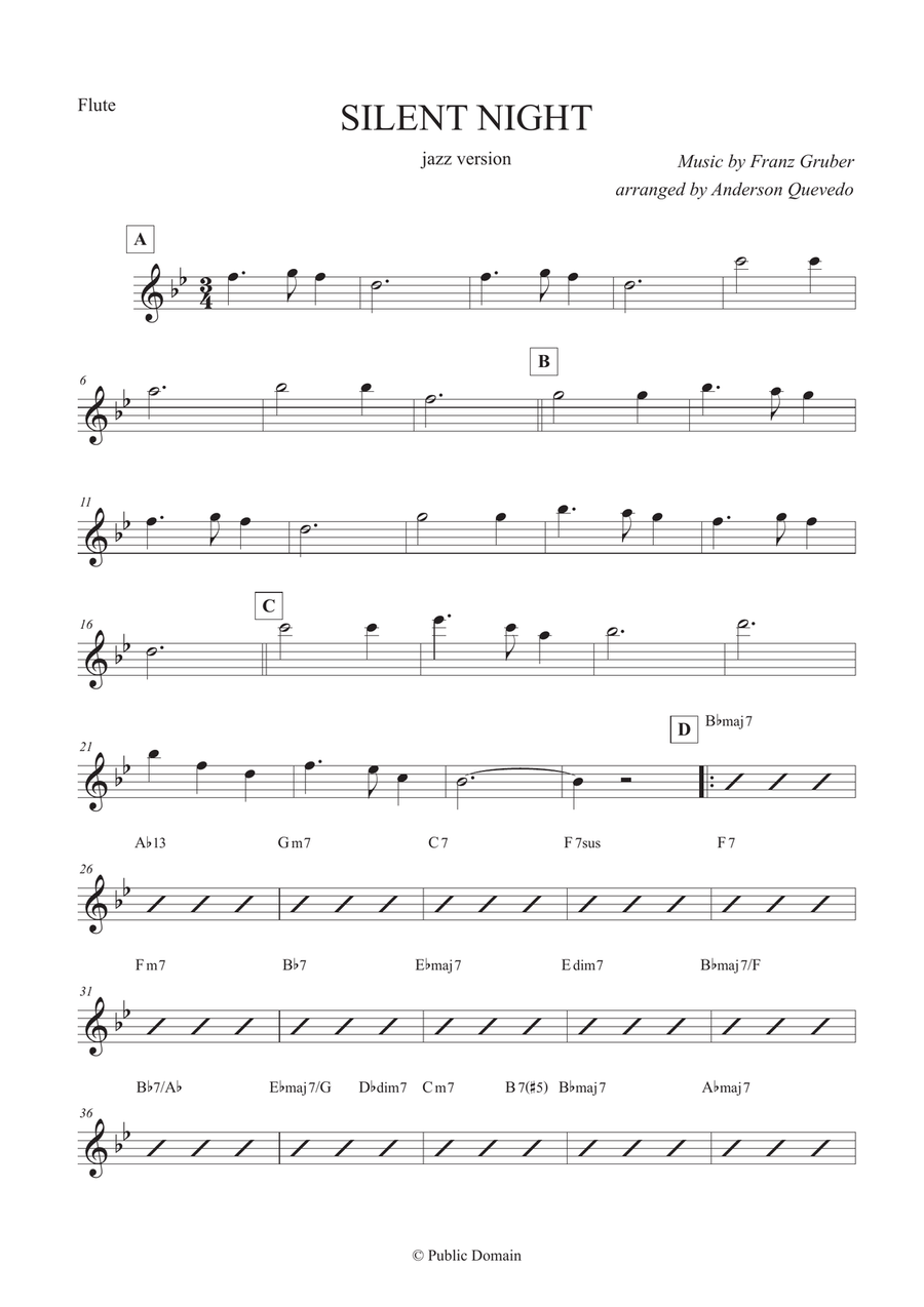 Silent Night for Flute Silent Night for Flute Flute Solo scores gallery preview page 1