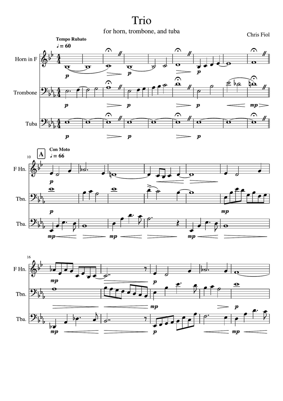 Trio Trio Brass Trio scores gallery preview page 1