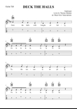 Deck the Halls (Guitar Tab Lead Sheet in D Major)
