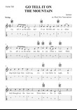 Go Tell it on the Mountain (Guitar Tab Lead Sheet in F Major)