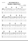 We Wish You a Merry Christmas (Guitar Tab Lead Sheet in G Major)