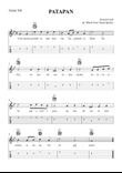 Patapan (Guitar Tab Lead Sheet in G Minor)