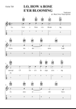 Lo, How a Rose E'er Blooming (Guitar Tab Lead Sheet in F Major)