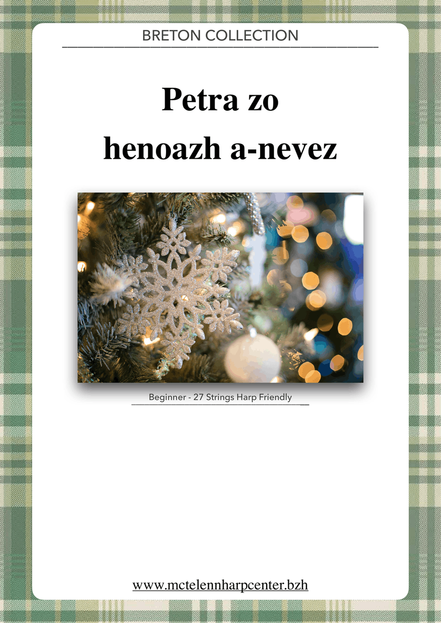 Petra zo henoazh a nevez - Beginner & 27 String Harp | McTelenn Harp Center Celtic Harp scores gallery preview page 1