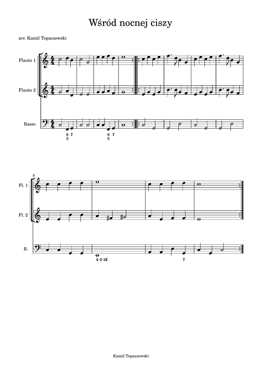 Wśród nocnej ciszy Wśród nocnej ciszy Small Ensemble scores gallery preview page 1