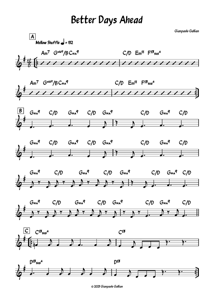 Better Days Ahead Better Days Ahead Piano scores gallery preview page 1