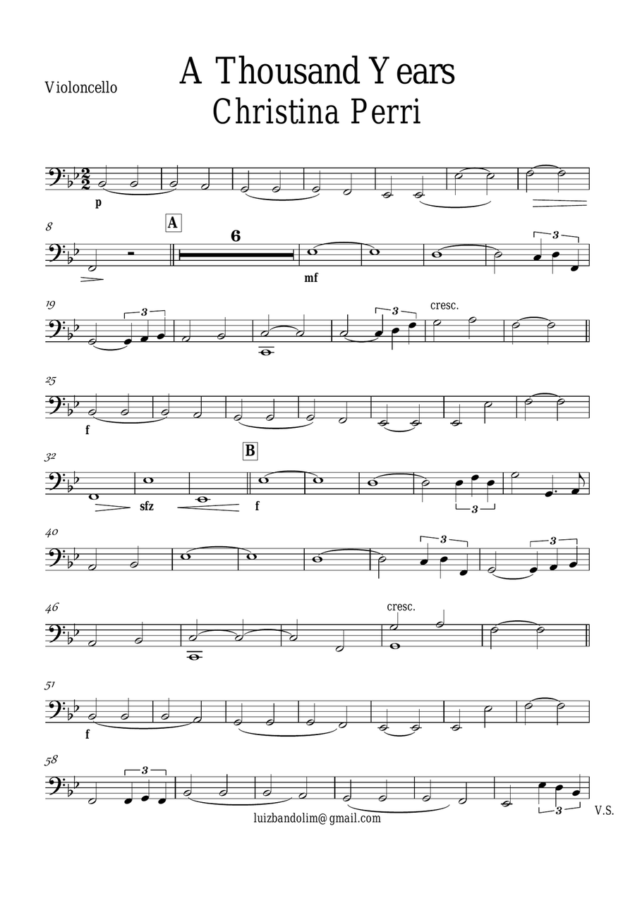 A Thousand Years A Thousand Years String Quartet scores gallery preview page 1