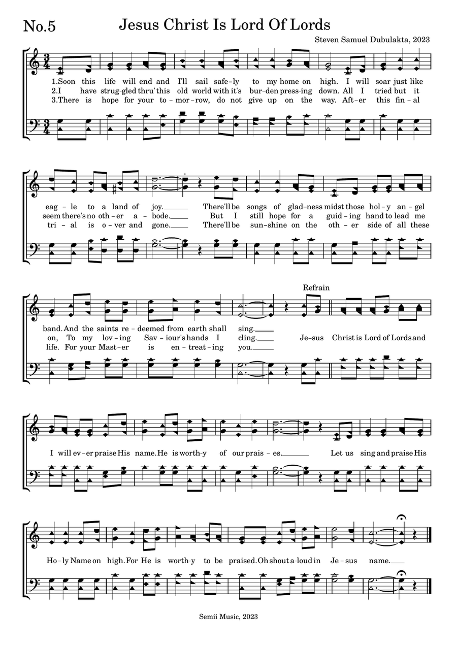 Jesus Is Lord Of Lords Jesus Is Lord Of Lords 4-Part scores gallery preview page 1