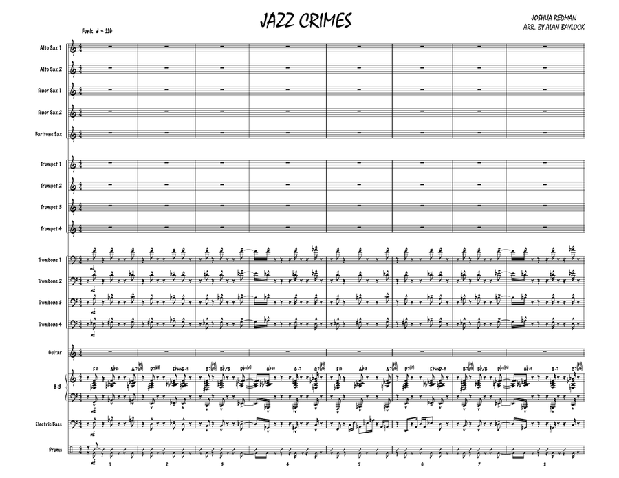 Jazz Crimes Jazz Crimes Jazz Ensemble scores gallery preview page 1