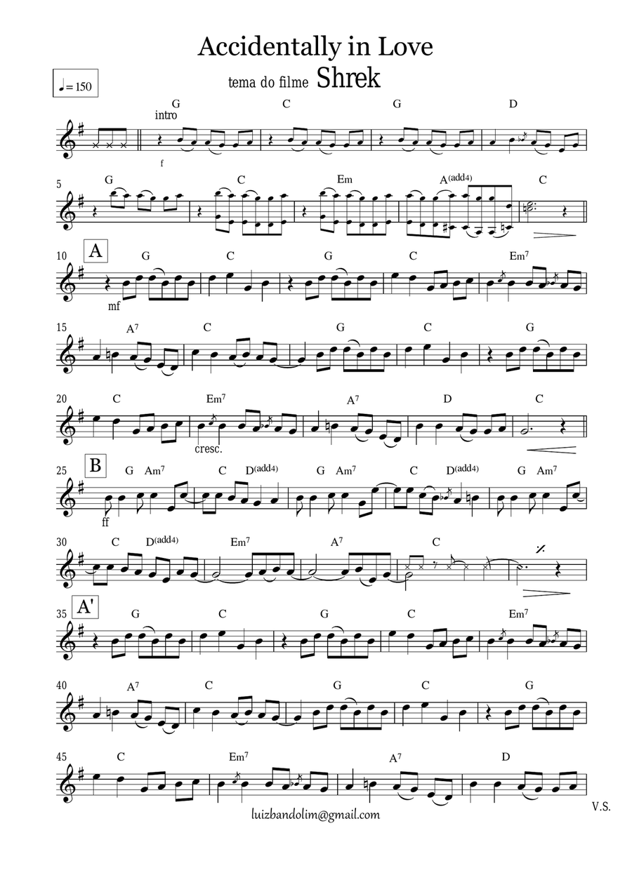 Accidentally In Love Accidentally In Love Tenor Saxophone scores gallery preview page 1