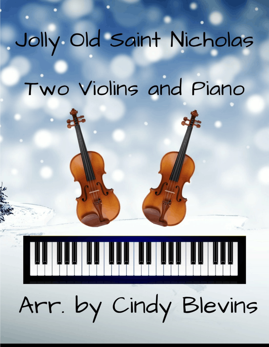 Jolly Old Saint Nicholas, for Two Violins and Piano String Duet scores gallery preview page 1