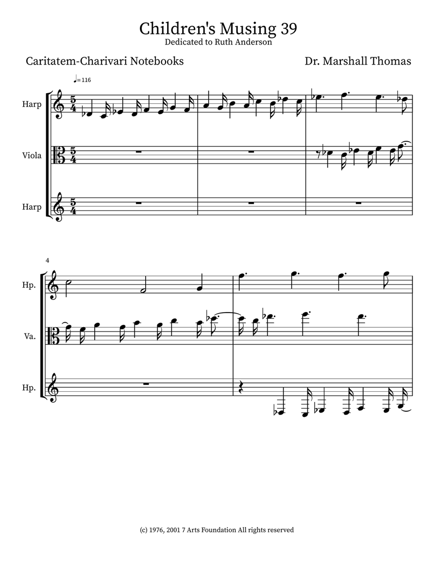Children's Musing 39 Small Ensemble scores gallery preview page 1