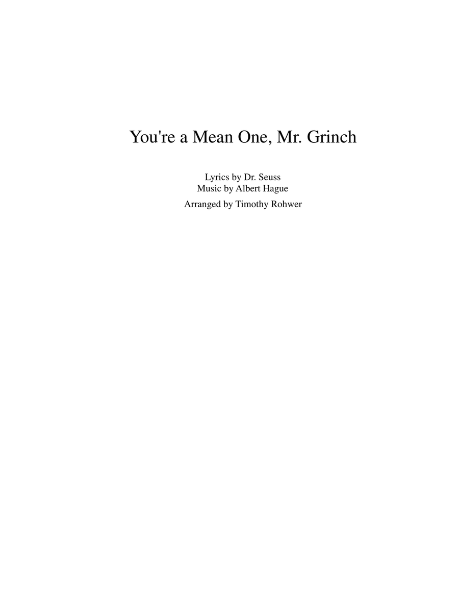 You're A Mean One, Mr. Grinch Violin Solo scores gallery preview page 1