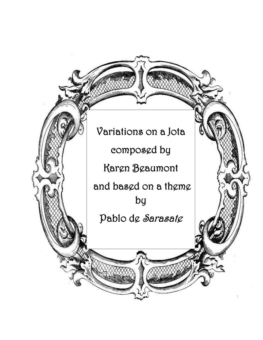 Variations on a Jota (manuals only) Organ Solo scores gallery preview page 1