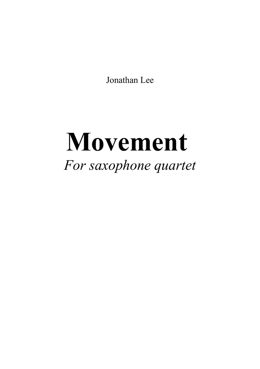 Movement Movement Saxophone Quartet scores gallery preview page 1